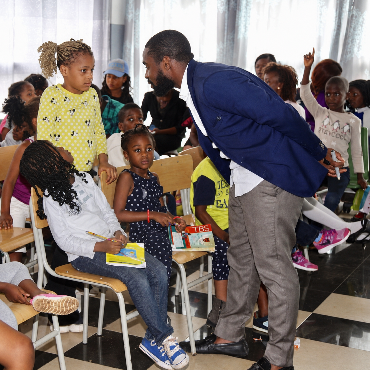 Children learning during a GInitiative education programme
