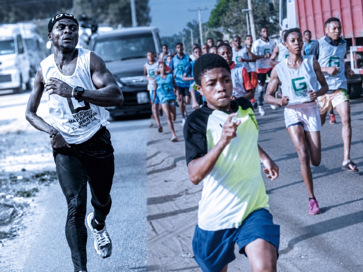 Ikeduru Half Marathon runners on the road
